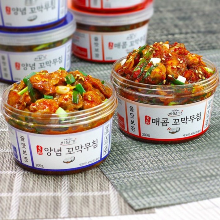 [바담가] 꼬막무침 4개묶음, 양념꼬막무침1개+매콤꼬막무침3개