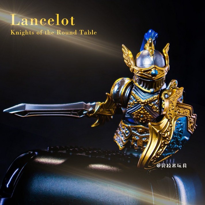 빌딩 블록 원탁의 기사 랜슬롯 아서 왕 제3자 피규어 중세 조립 교육 완구
