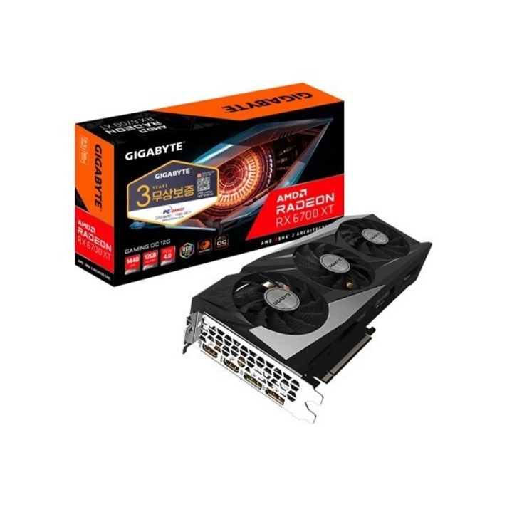 기가바이트 라데온 RX 6700 XT Gaming OC D6 12GB 그래픽카드 (제이씨현)