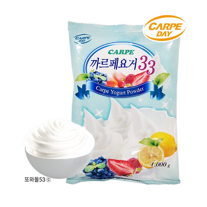 대호 카르페요거트파우더1kg 33 요거트만들기플레인그릭아이스크림카페업소용, 1kg x 1봉