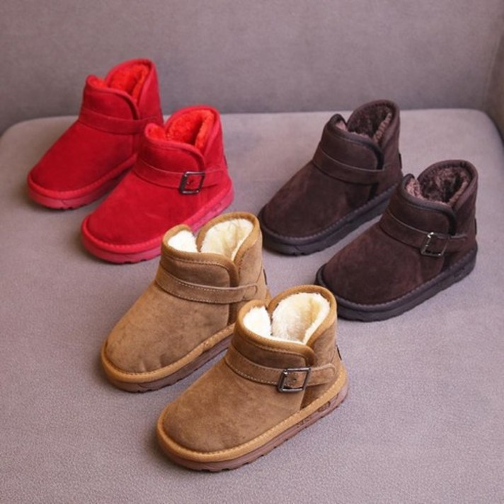 kirahosi 겨울 일상 여아 주니어 털신발 방한화 숏 어그부츠 240호+덧신증정 Wgcsfwd