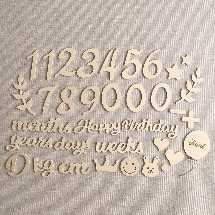 우드토퍼 아기셀프촬영소품 200일 100일 50일 성장카드 디데이