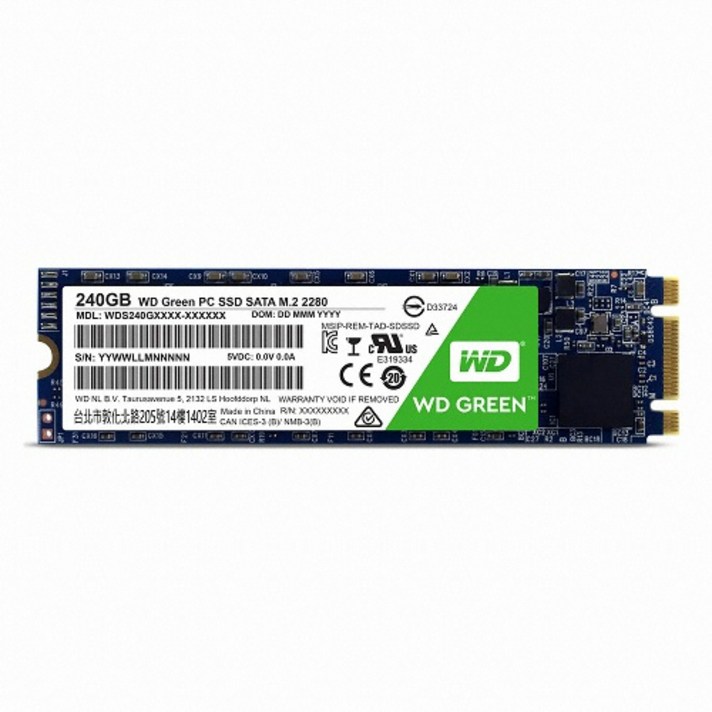 웨스턴디지털 정품 WD Green M.2 2280 240GB TLC