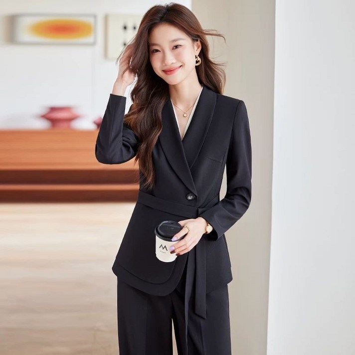 루스리더 여성 정장 허리띠 패션 루즈핏 상하세트 V406