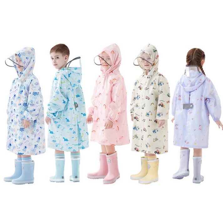 러블리 엠마 어린이우비 유아우비 아동우비 책가방공간 파우치포함