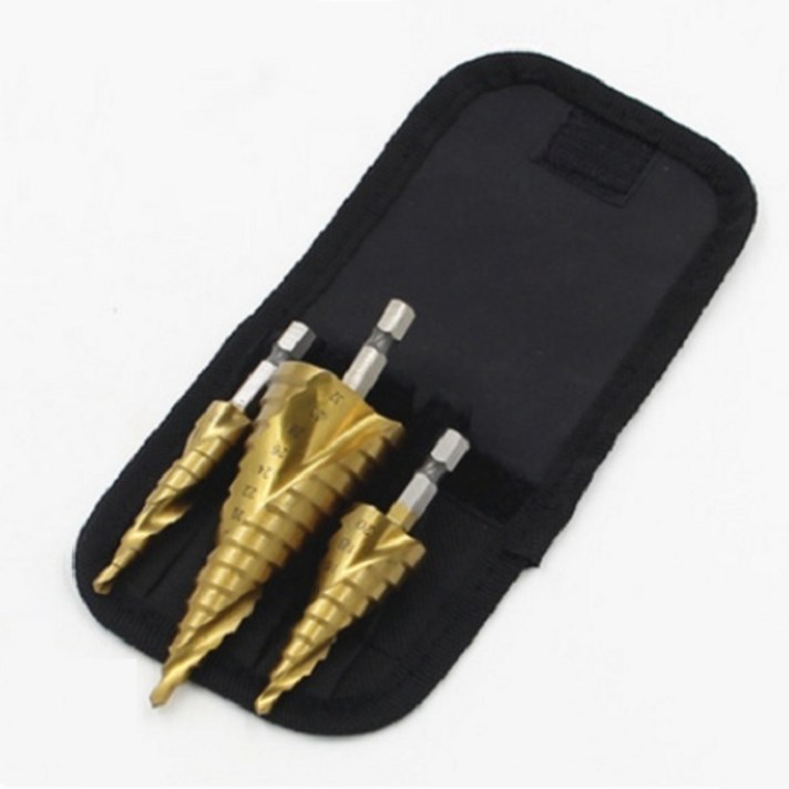 스탠맨 육각핸들 트위스트 스텝드릴 3종세트 HSS, 1세트