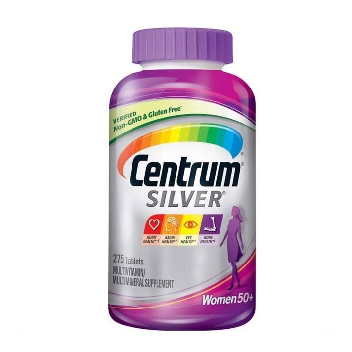 (내일도착) 센트룸 실버 여성 275정 50세이상 멀티비타민 K다운타운, 여성용 275정