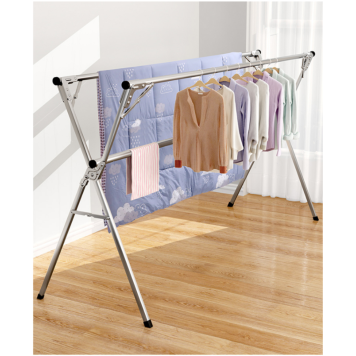 웰무드 올 스테인리스 프리미엄 빨래건조대 X형 이불빨래 이불대형 2.4M 일자보관, X형 빨래건조대