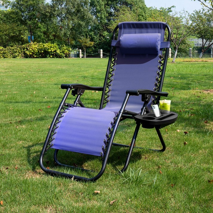 Homall 리클라이너 실외 야외 캠핑용 무중력 의자 전원가구, 블루