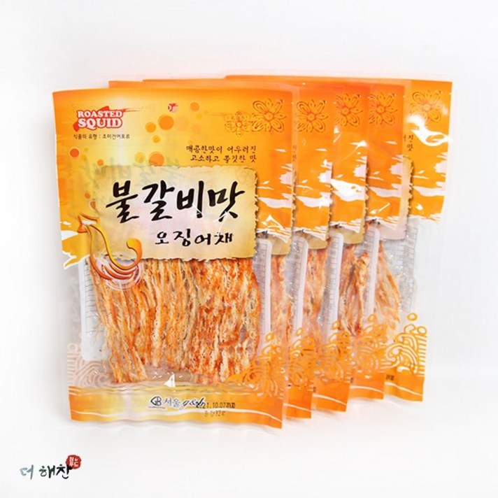 쥐포/마른안주류 [더해찬] 지앤비 불갈비맛오징어채32gx5개