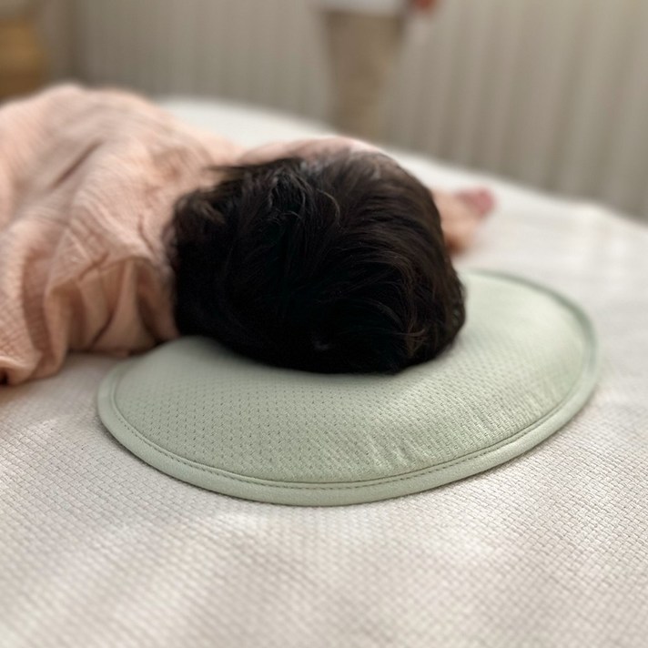  그린쿨 아기 태열 두상관리 3D매쉬 짱구베개, 1개, 오가닉 그린 