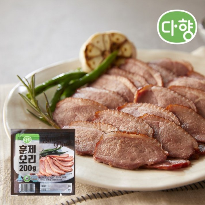 다향오리 [HACCP/다향오리] 훈제슬라이스 200g*8팩+소스 8봉, 200g, 8개