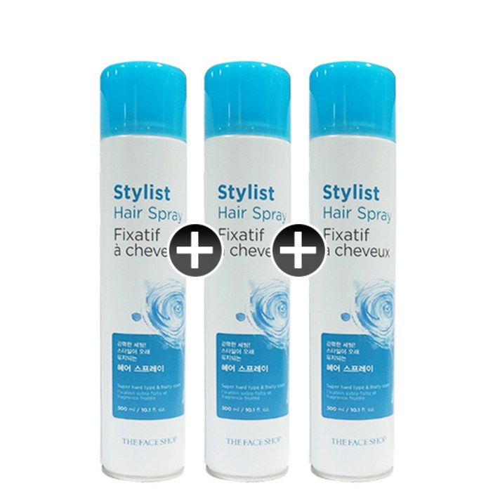 더페이스샵 스타일리스트 헤어스프레이300ml x3개 무료배송!, 3개, 300ml