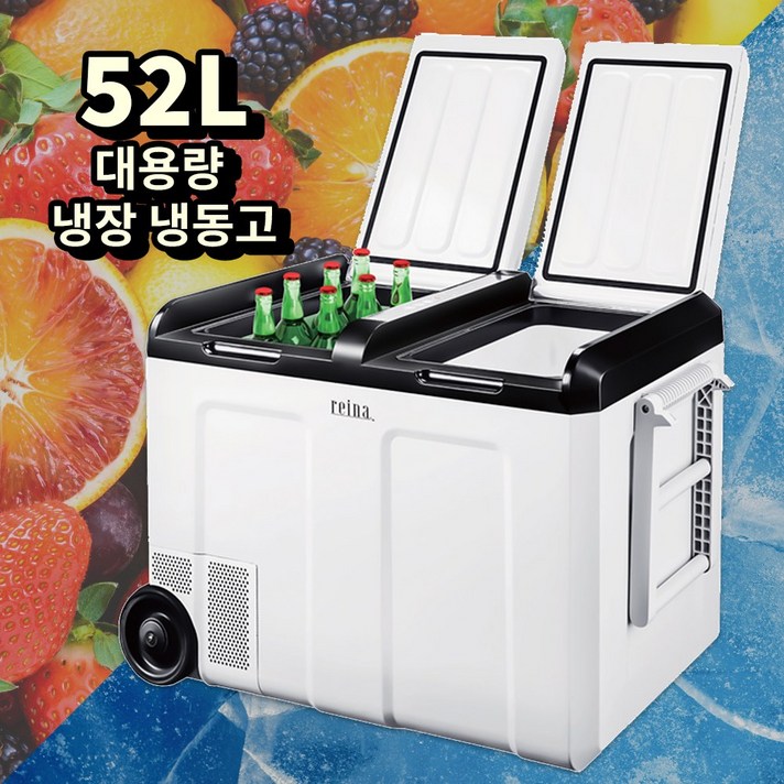  REINA 대용량 차량용 냉장/냉동고 52L, 혼합색상, RL-5252WS 