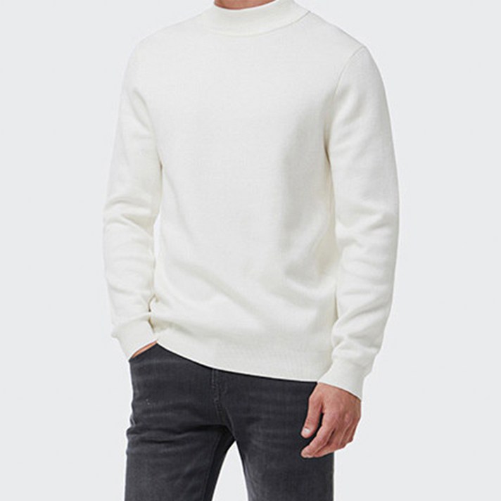 남성용 반폴라 목폴라 니트