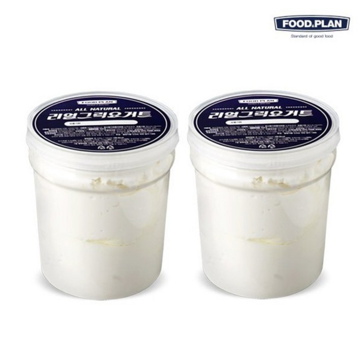 [무료배송/특별이벤트] 푸드앤플랜 리얼 그릭 플레인 요거트 500g 1+1, 그릭요거트2개