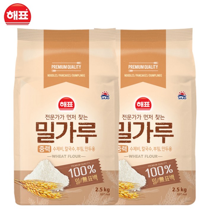 해표 중력 밀가루 2.5kg, 2개