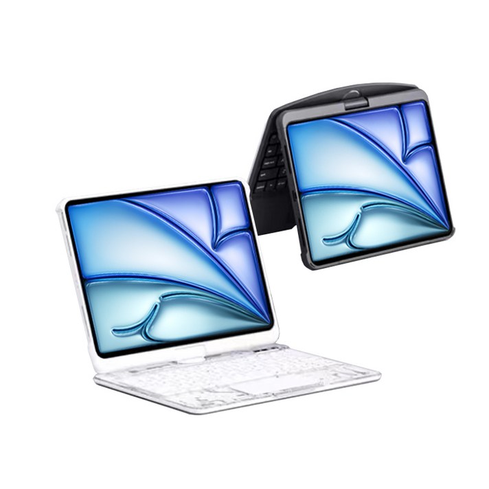 아임비 아이패드 무선 매직키보드 트랙패드 케이스 아이패드10.9인치 1011세대 11인치 에어 4567세대 11인치 프로 1234세대, 투명화이트, 1개