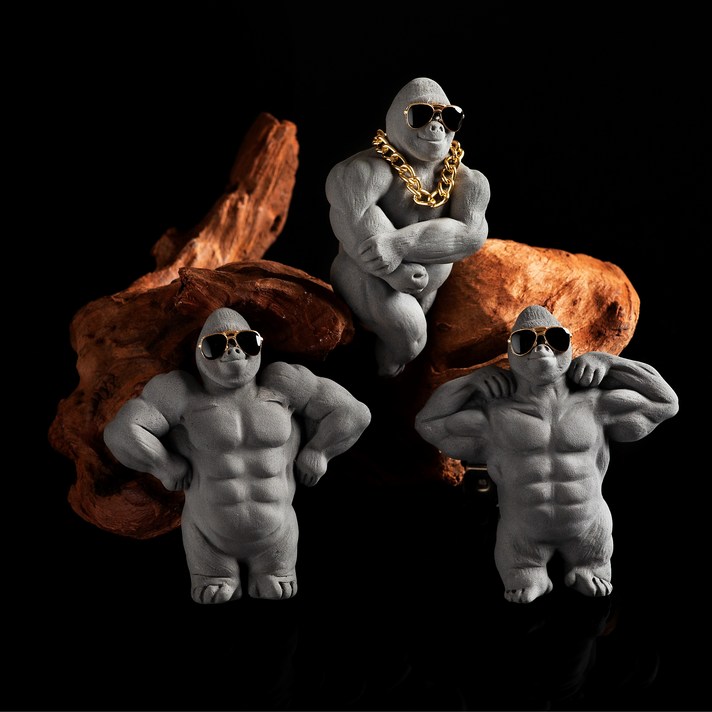 헤카테 머슬매니아 킹콩 차량용 석고방향제, 그레이프프루트, A, 1개