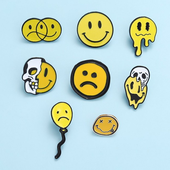 스마일 브로치 귀여운 인형 금속 뱃지 벳지 뱃찌 옷핀 뱃지 가방뱃지 브러찌