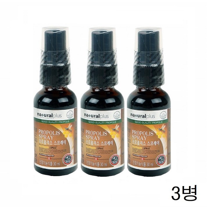내츄럴플로스 뿌리는프로폴리스 스프레이 플라보노이드 액상 30ml 3병