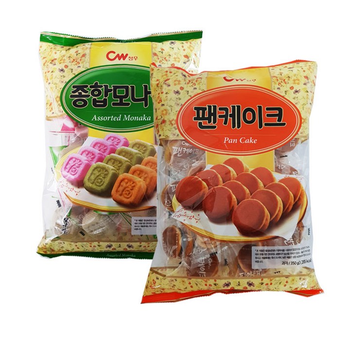 청우식품 종합모나카350g+팬케이크350g, 1set, 700g