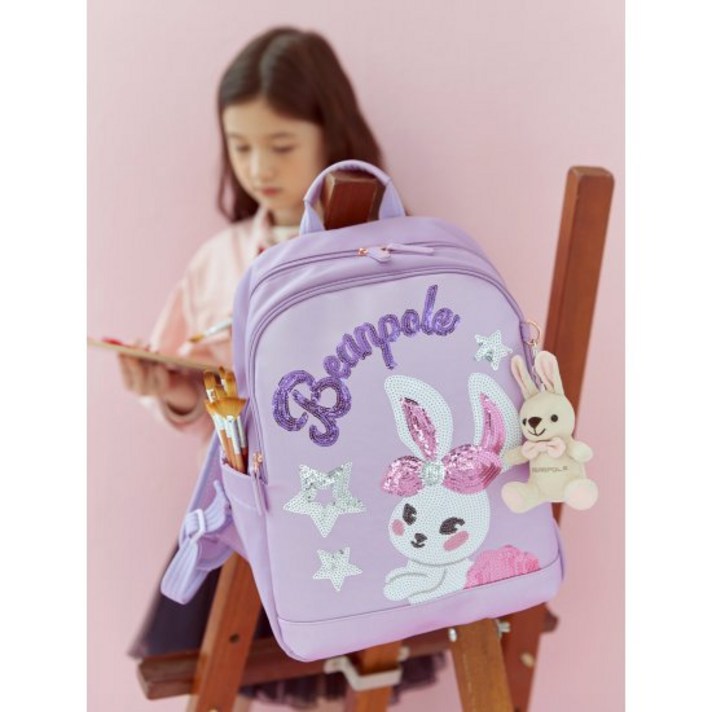 라이트 퍼플 여아 스팽글 책가방 (BI11D4G02V)