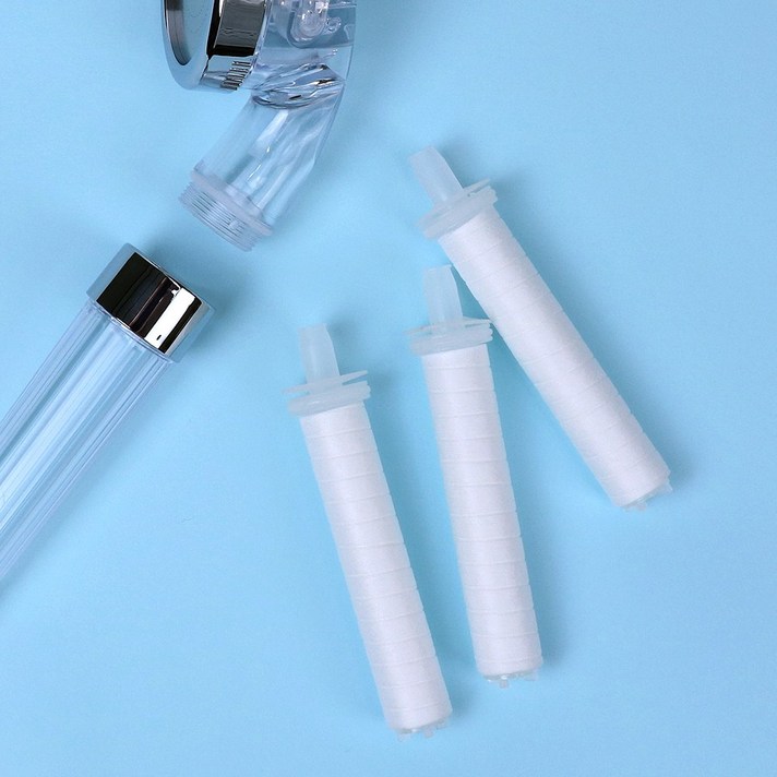 지티바스 필터샤워기 필터세트 이물질 녹물제거 수압상승 필터 3p 포함, GT-01,02,03 국산리필필터 3개세트