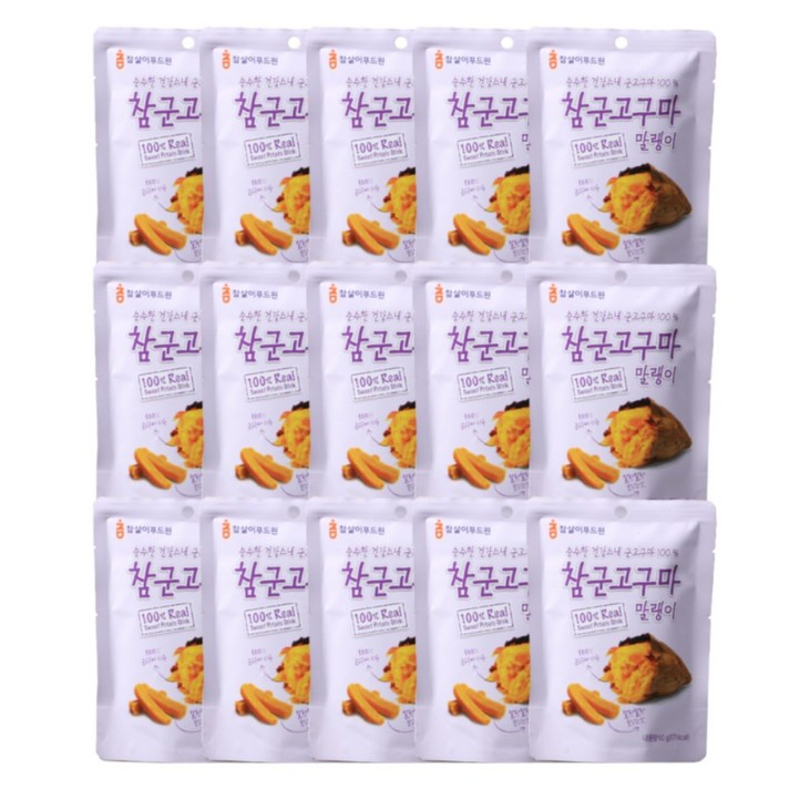 참군고구마말랭이 [참살이푸드원고구마시리즈] 참군고구마 말랭이, 60g, 15개
