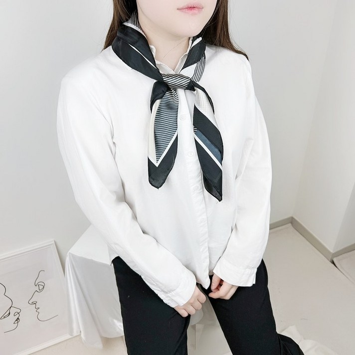 +40종 스카프 [무지 부드러워요] 실크 쁘띠 패턴 봄 가을 여자 간절기 사각 프린트 스카프