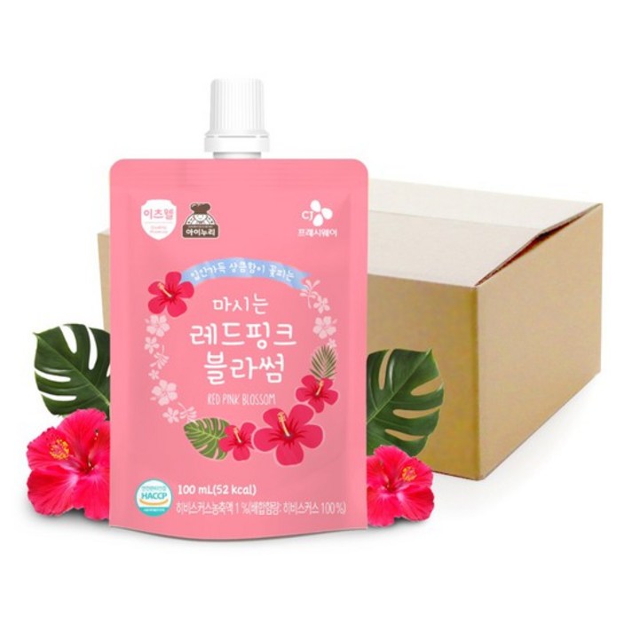 [이츠웰 아이누리] 아이누리 마시는 레드핑크블라썸 100ml x 40팩, 상세 설명 참조, 상세 설명 참조