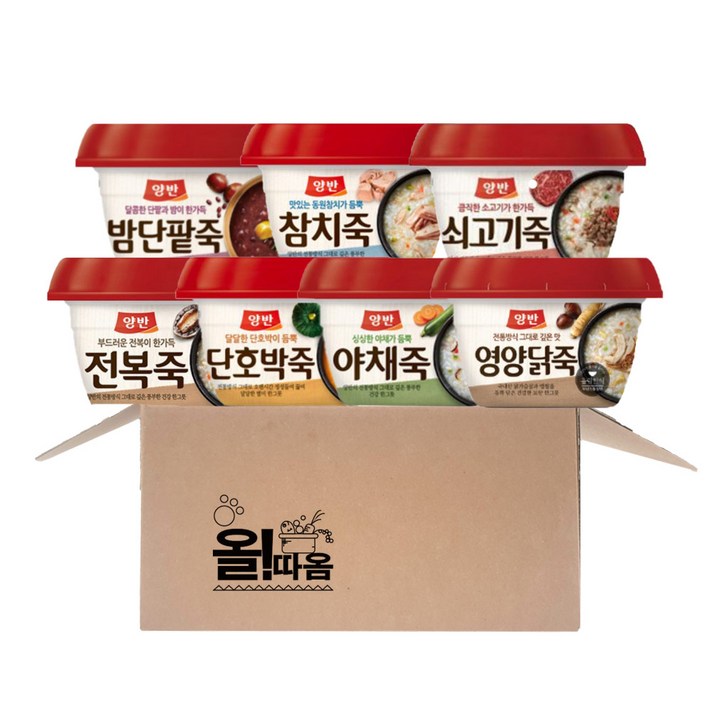 동원 양반 용기죽 전복 닭죽 단호박 밤단팥 야채 참치 쇠고기, 동원 양반 영양닭죽용기 245g 3입