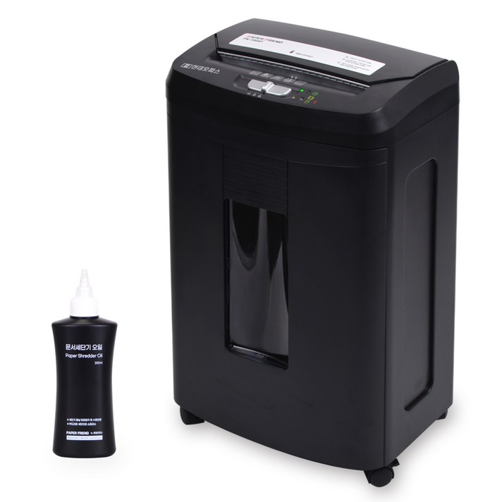 현대오피스 페이퍼프랜드 자동급지 문서 세단기 + 세단기오일, PK-100AF, 혼합색상