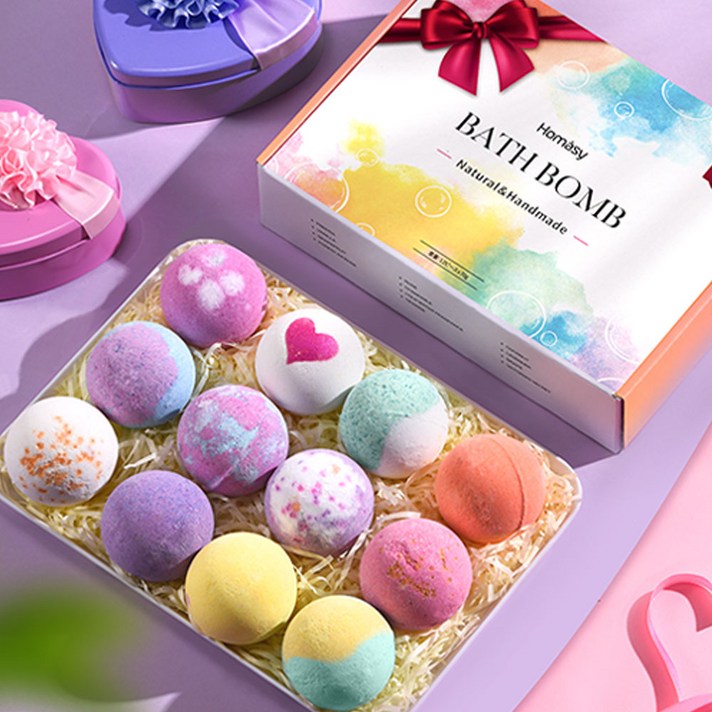 Homasy 거품 배스밤 70g x 12종 선물세트