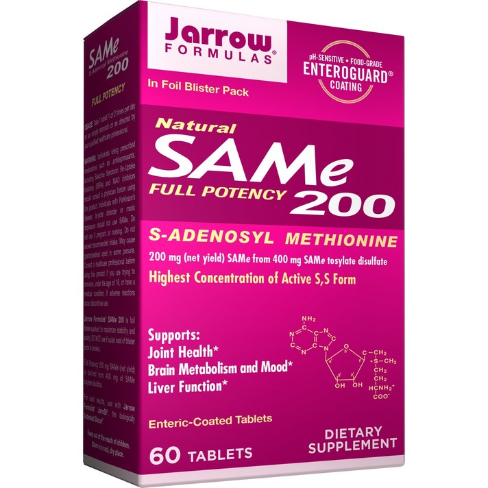Jarrow Formulas SAMe 200mg 타블렛, 60개입, 2개