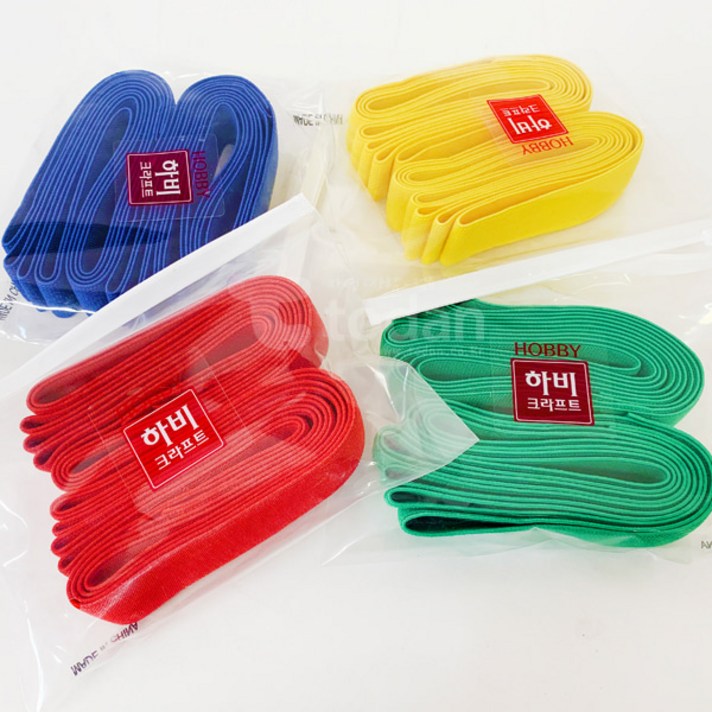 [문구티쳐] 점프 밴드 (1세트 2개입) 노랑/빨강/초록/파랑, 점프밴드_빨강