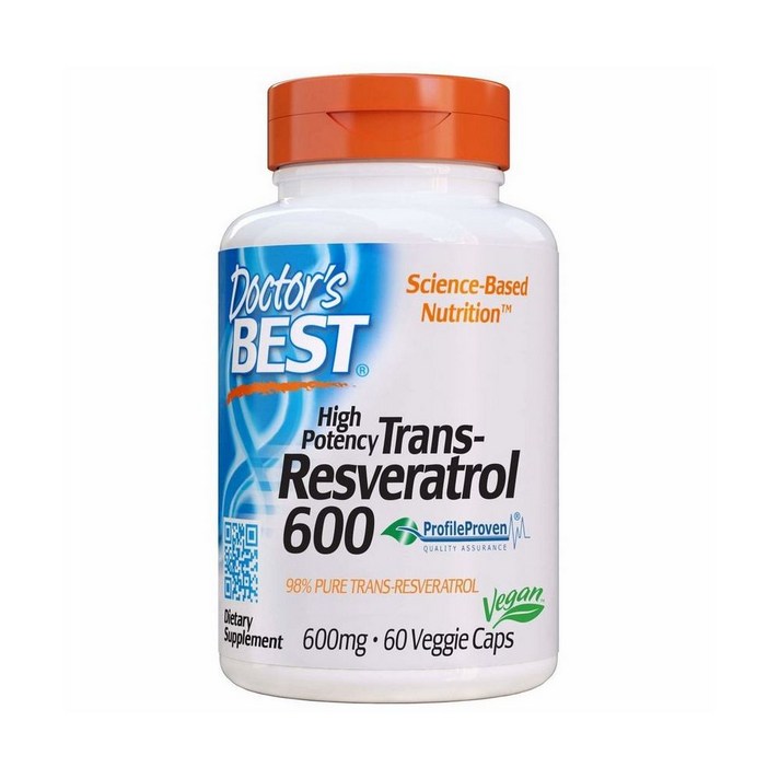 Doctor's Best 닥터스베스트 High Potency Trans Resveratrol 닥터스 베스트 레스베라트롤 600mg 60캡슐