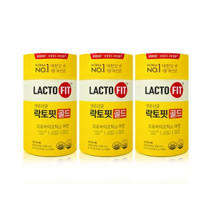 [종근당건강] 락토핏 골드 3통(150포), 100g, 3개