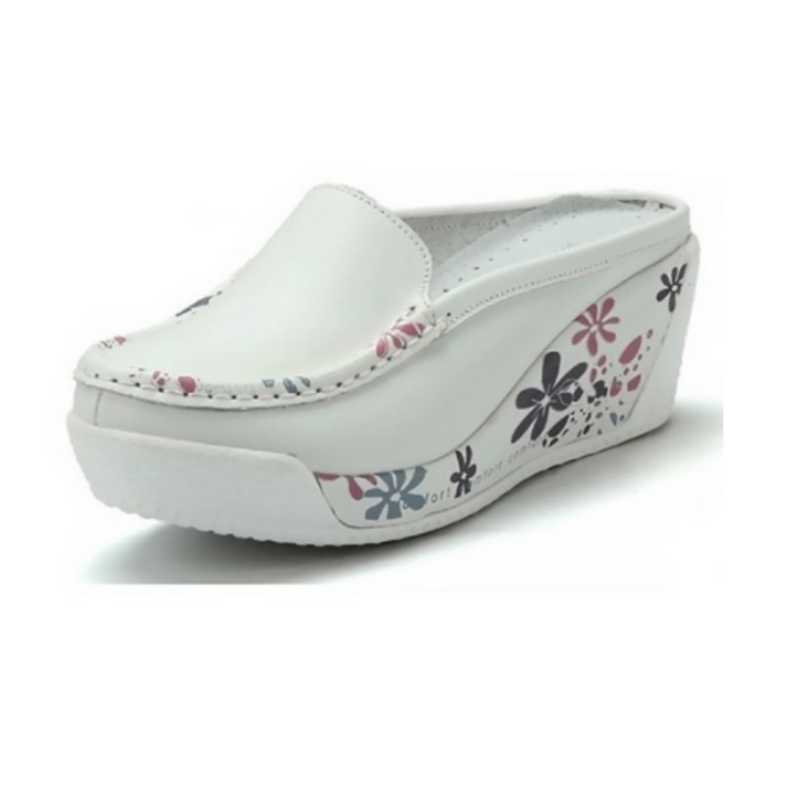 마켓에이 여성용 플라워 한복 드레스 웨지힐 슬리퍼