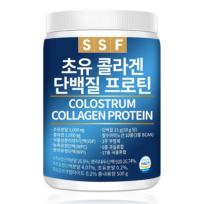 순수식품 초유 콜라겐 단백질 프로틴 쉐이크, 500g, 1개