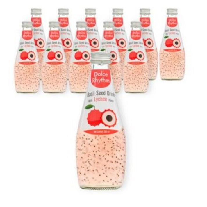 돌체리듬 바질씨드 드링크 리치맛, 290ml, 12개