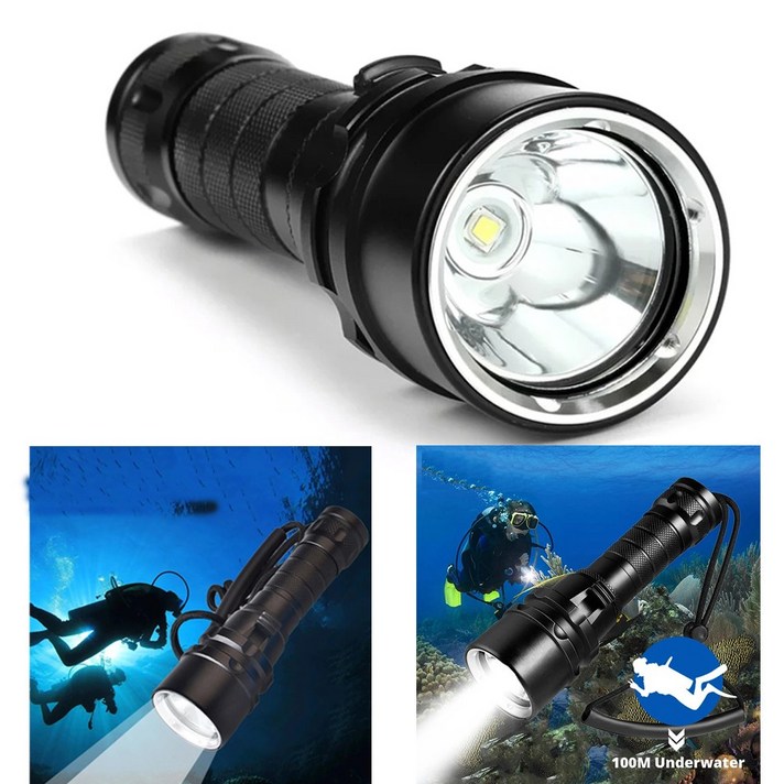 디제이디 수중 방수 다이빙 랜턴 후레쉬 손전등 high class, 랜덤