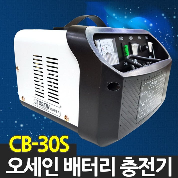 오세인 자동차 배터리충전기 12V 24V 30A 차량용 밧데리충전기