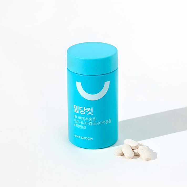 민트스푼 밀당컷 식후 혈당케어 상승억제 바나나잎 가르시니아 추출물, 1box