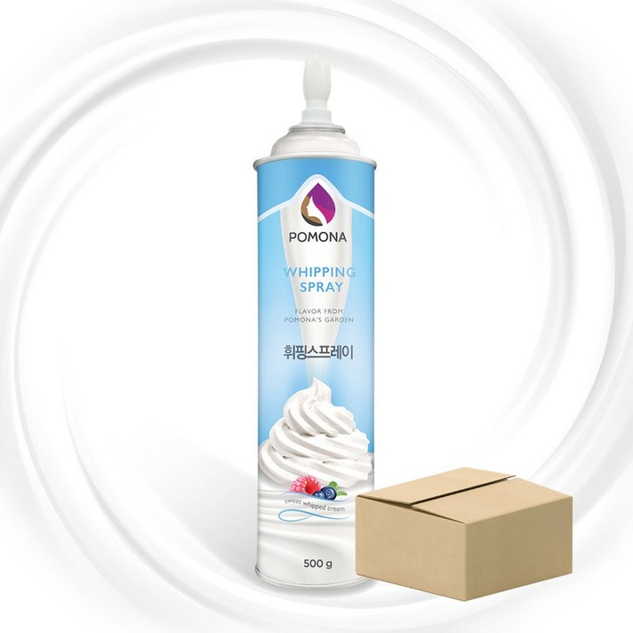 포모나 휘핑크림 스프레이 500g 12개아이스박스, 단품