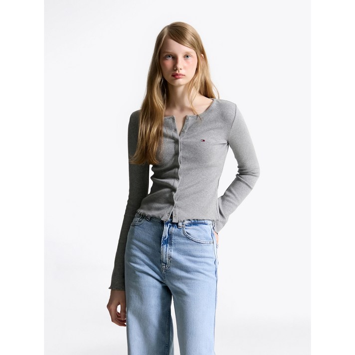 타미힐피거 슬림 립 스냅 버튼 탑 T32F6TTO01TWT2P6N