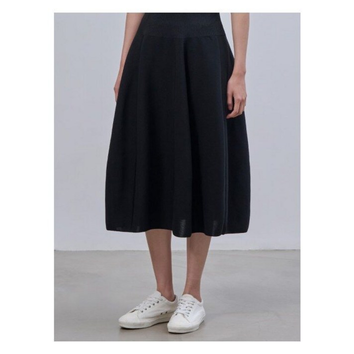빈폴레이디스 니트 볼륨 스커트 블랙 BF485UC055 베이직 따뜻한