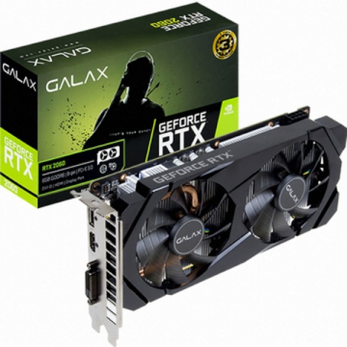 GALAX 지포스 그래픽카드 RTX 2060 BLACK D D6 6GB