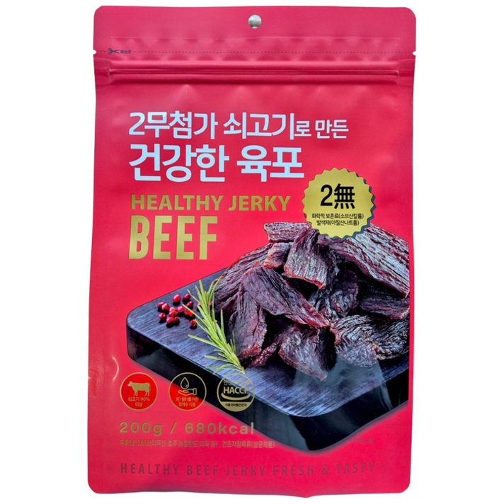 공장직구 2무첨가 쇠고기로 만든 건강한 육포 200g, 1개, 200g