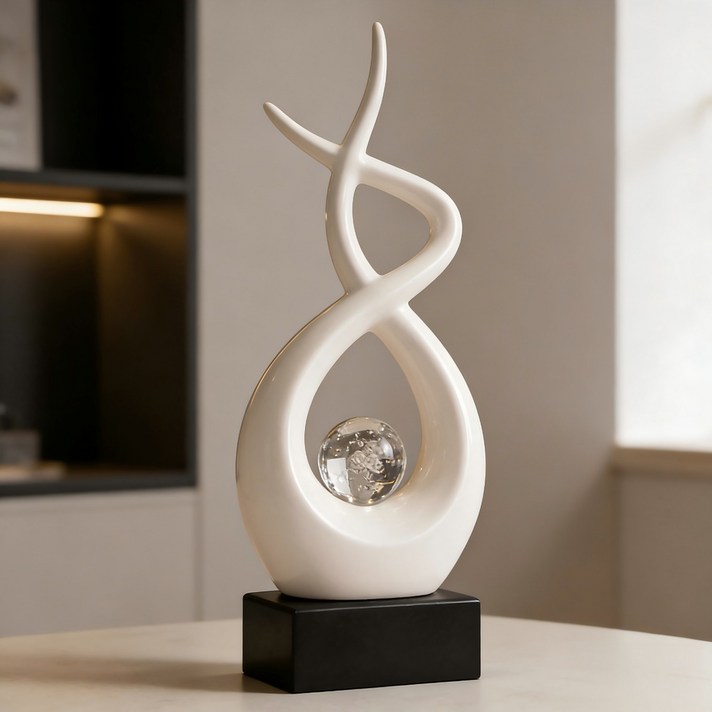 현관 거실 고급 장식품, White